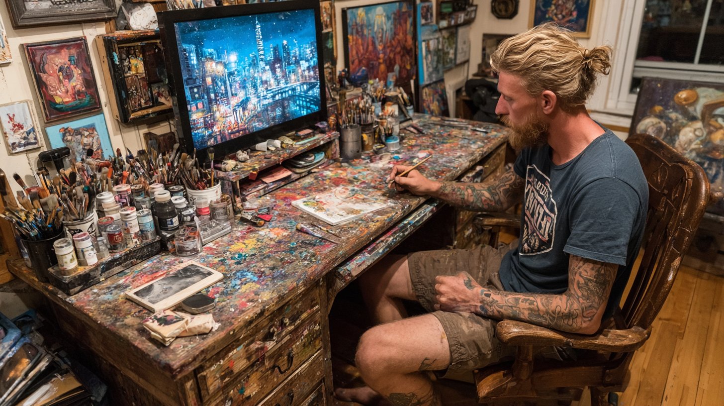 Ein inspirierender Arbeitsplatz, an dem Menschen leidenschaftlich ihren Hobbys nachgehen.