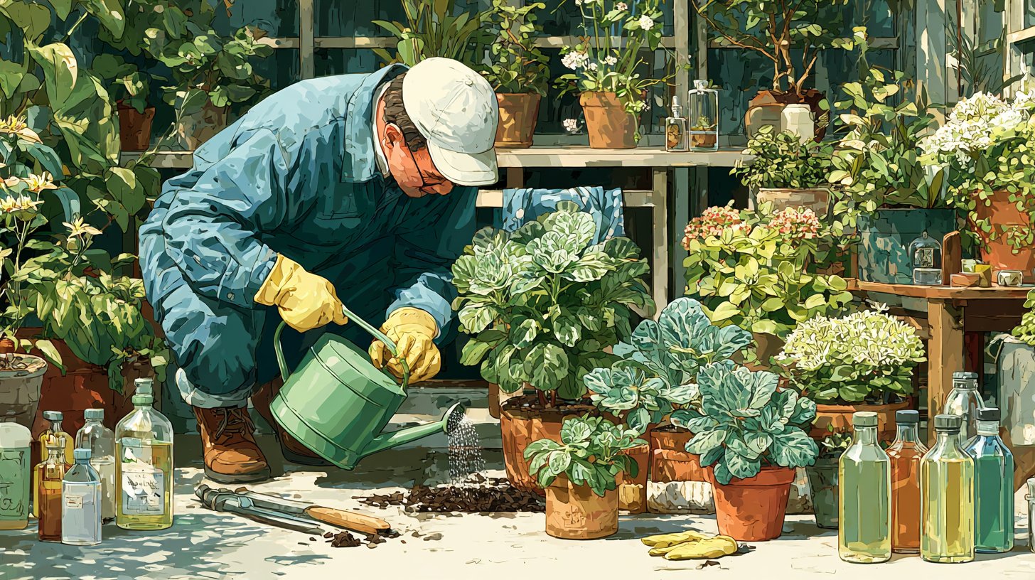 Richtige Pflege für Zimmerpflanzen: Gießen und Nurturing.