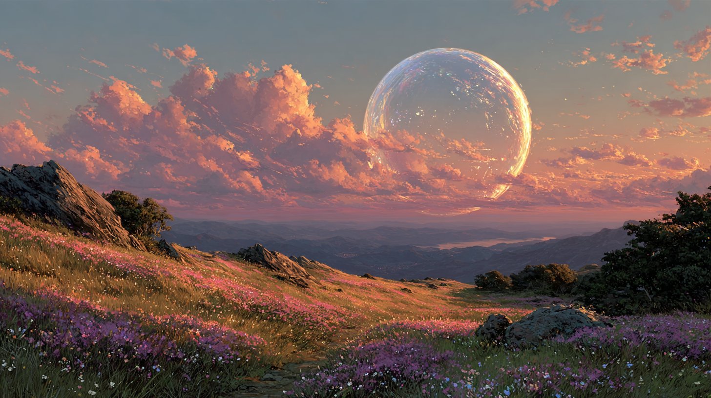 Ethereale hängende Pflanzen, die den Raum verschönern.