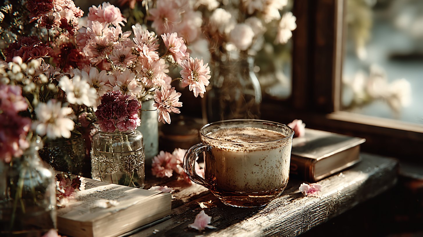 Eine Tasse Kaffee bringt Wärme ins Zuhause.