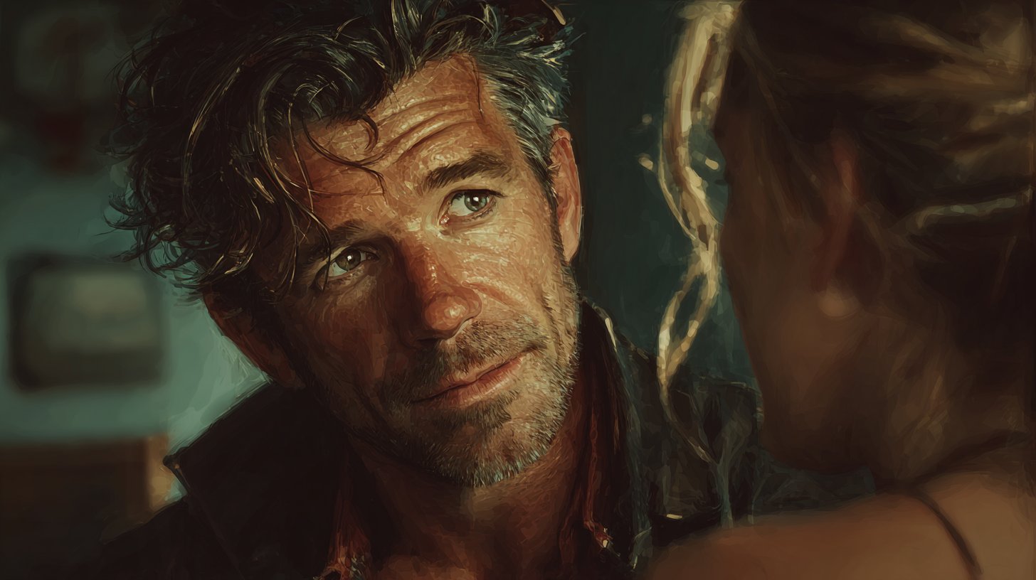 Ein Mann in einem tiefen Gespräch mit seinem Partner.