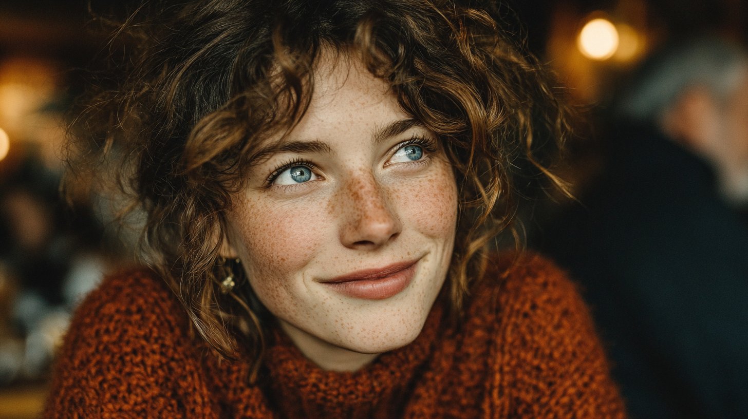 Eine Person hört aufmerksam zu und zeigt Interesse.