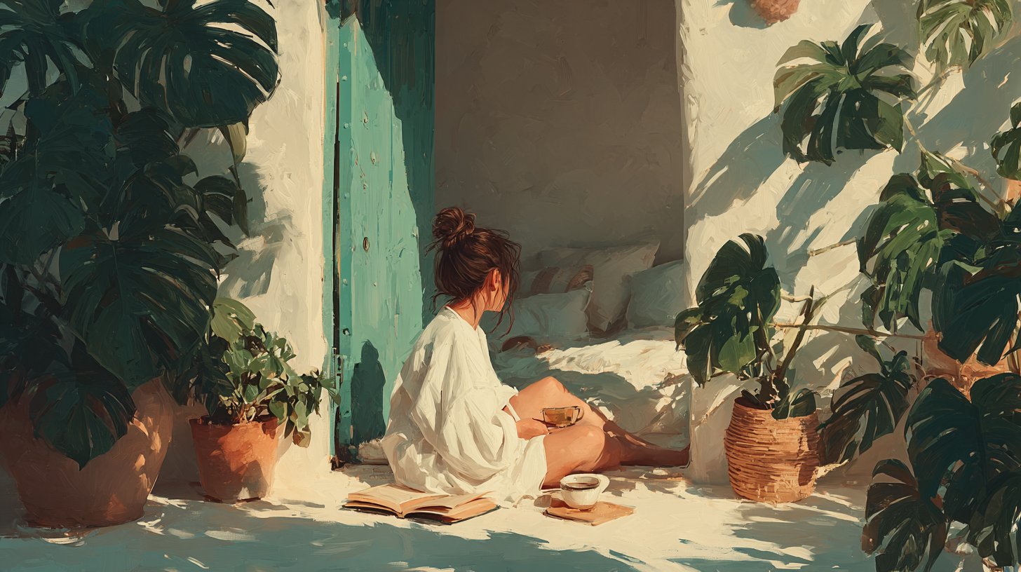 Freunde genießen ein Picknick im Park, während sie Podcasts hören.