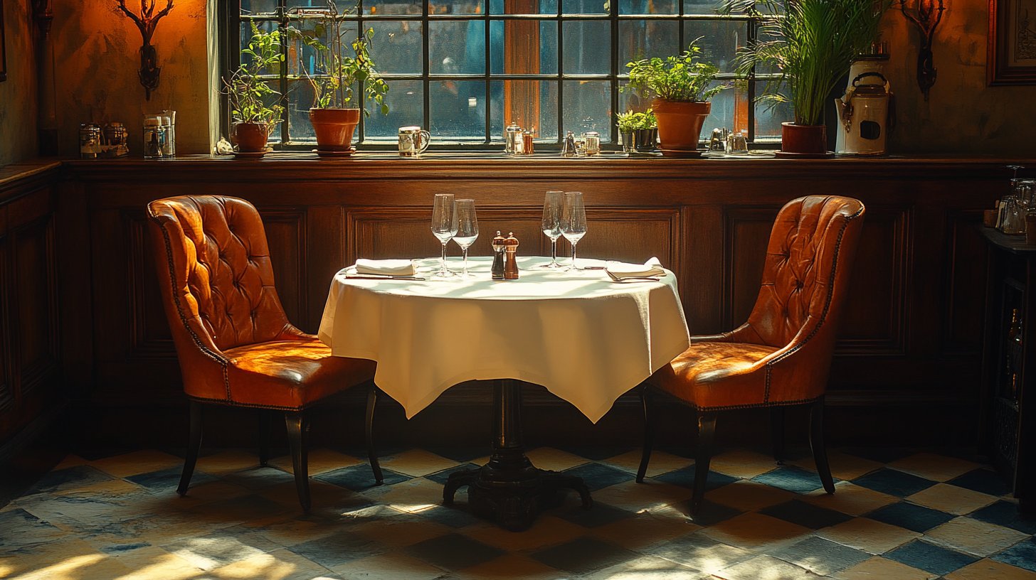 Zwei leere Stühle an einem schön gedeckten Tisch, die verpasste Momente symbolisieren.