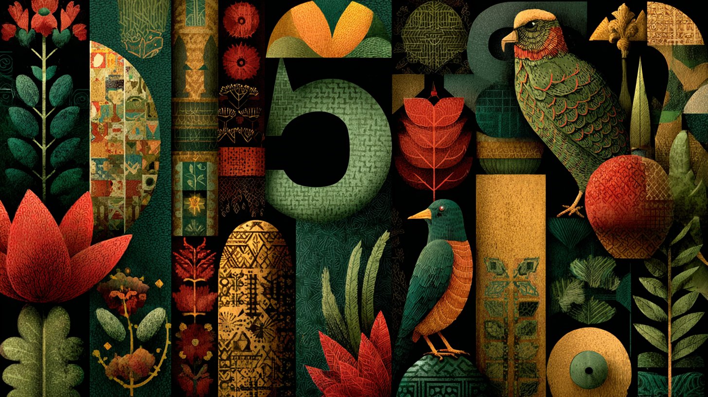 Nahaufnahme eines Buchs über die symbolische Bedeutung von Zahlen.