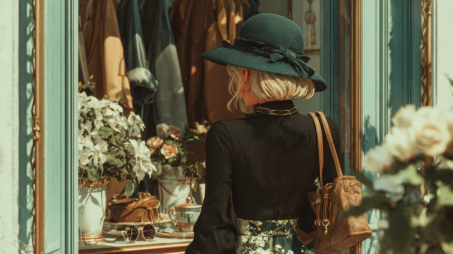 Eine elegante Person gestaltet ihren persönlichen Stil.