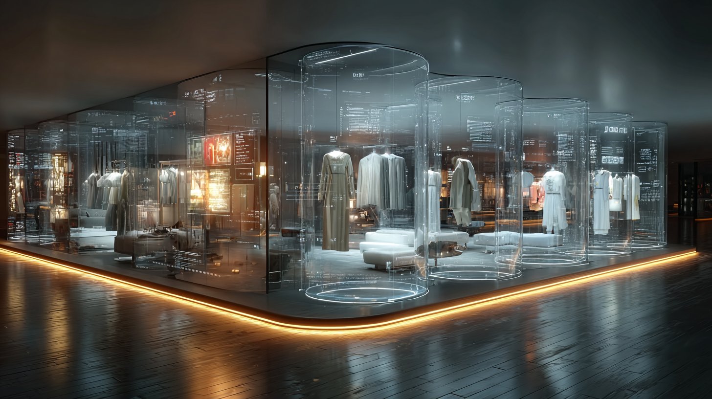 Virtuelles Ankleidezimmer mit innovativem Spiegel.