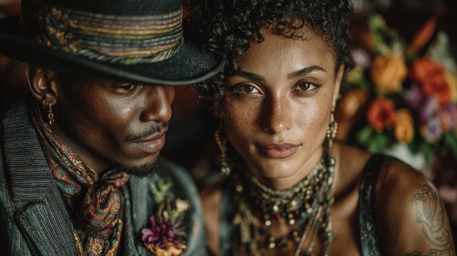 Unkonventionelle Hochzeit mit einzigartigen Stilen.