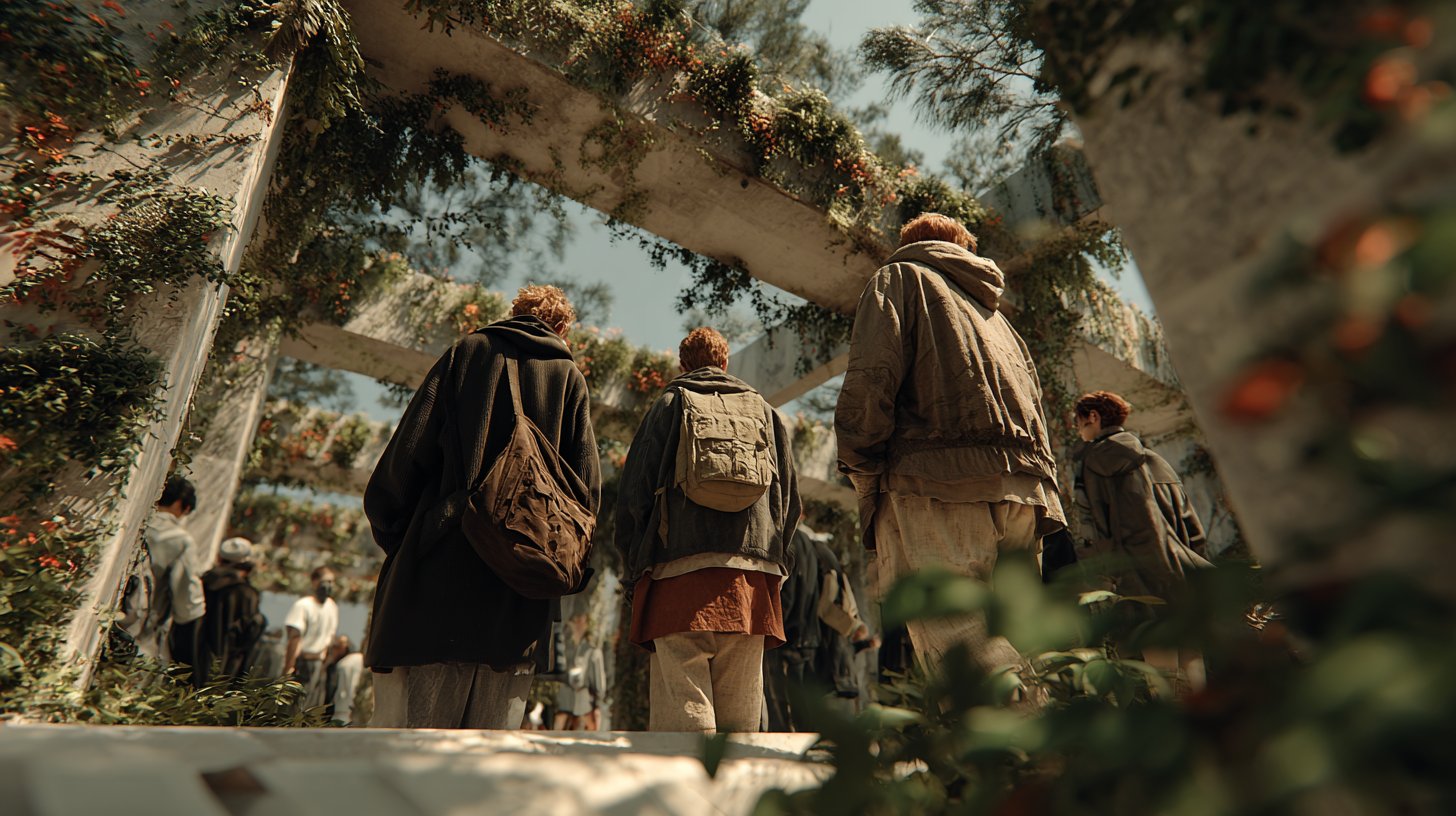 A forward-looking depiction of sustainability in street fashion.