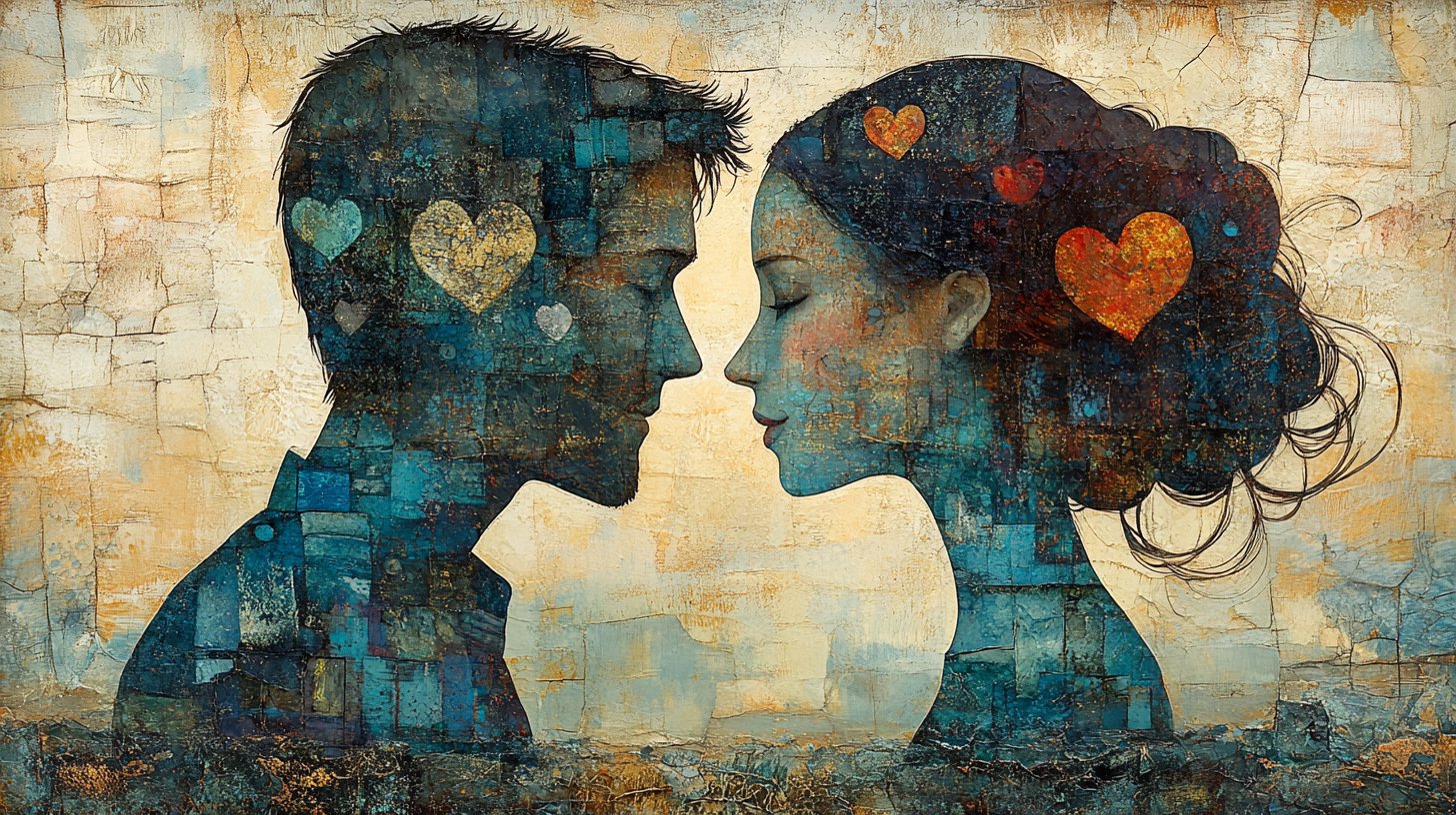 Ein Paar zeigt herzlichen Dank umgeben von Liebe und Respekt.