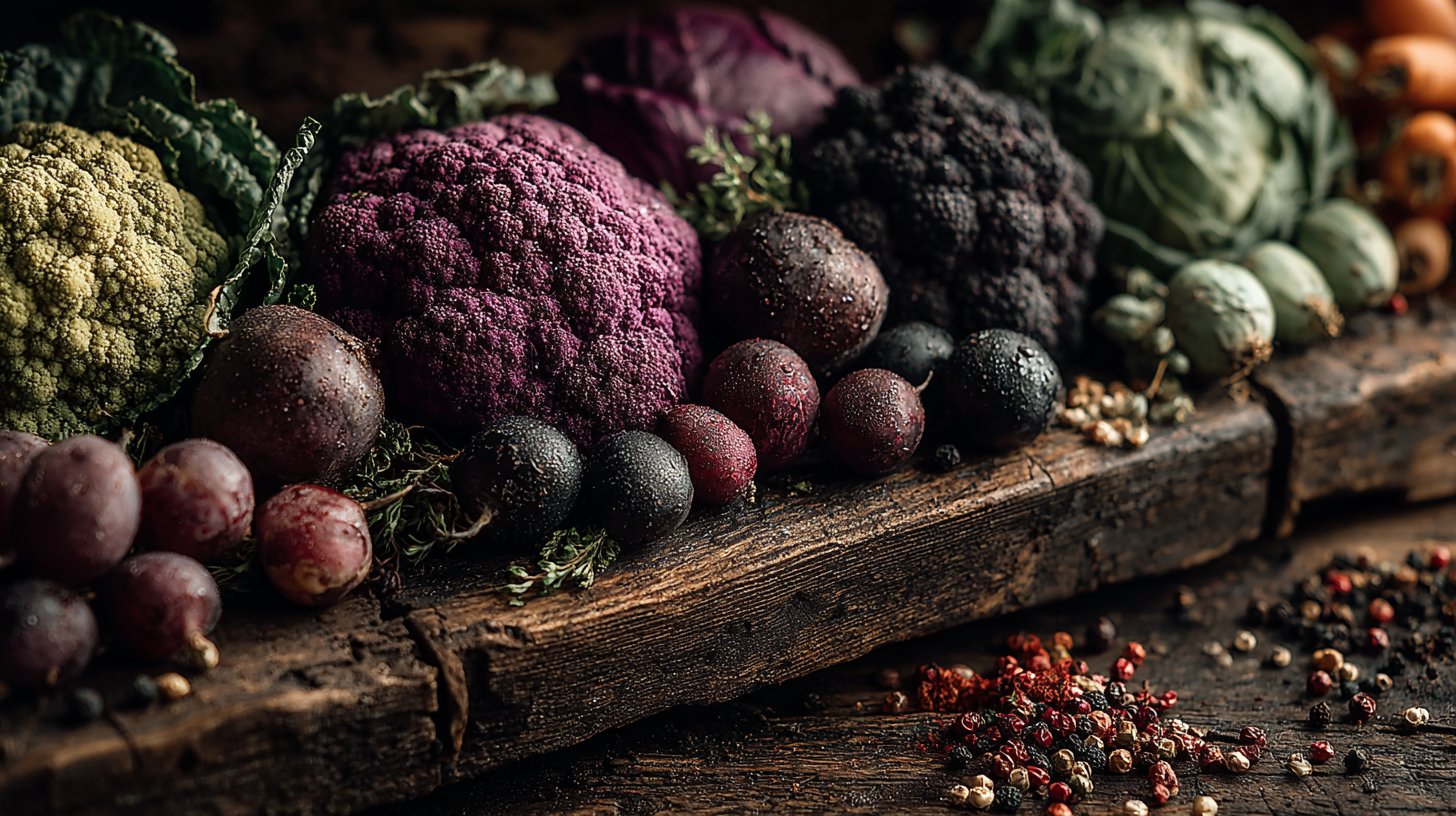 A vibrant vegan and vegetarian spread full of fresh, inviting plant-based dishes.