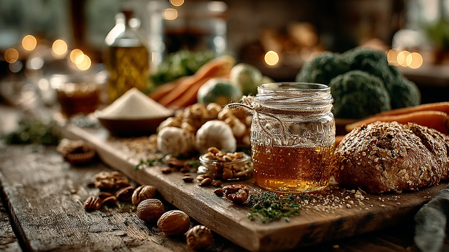 An inviting kitchen highlighting wholesome foods and the emphasis on sugar reduction.