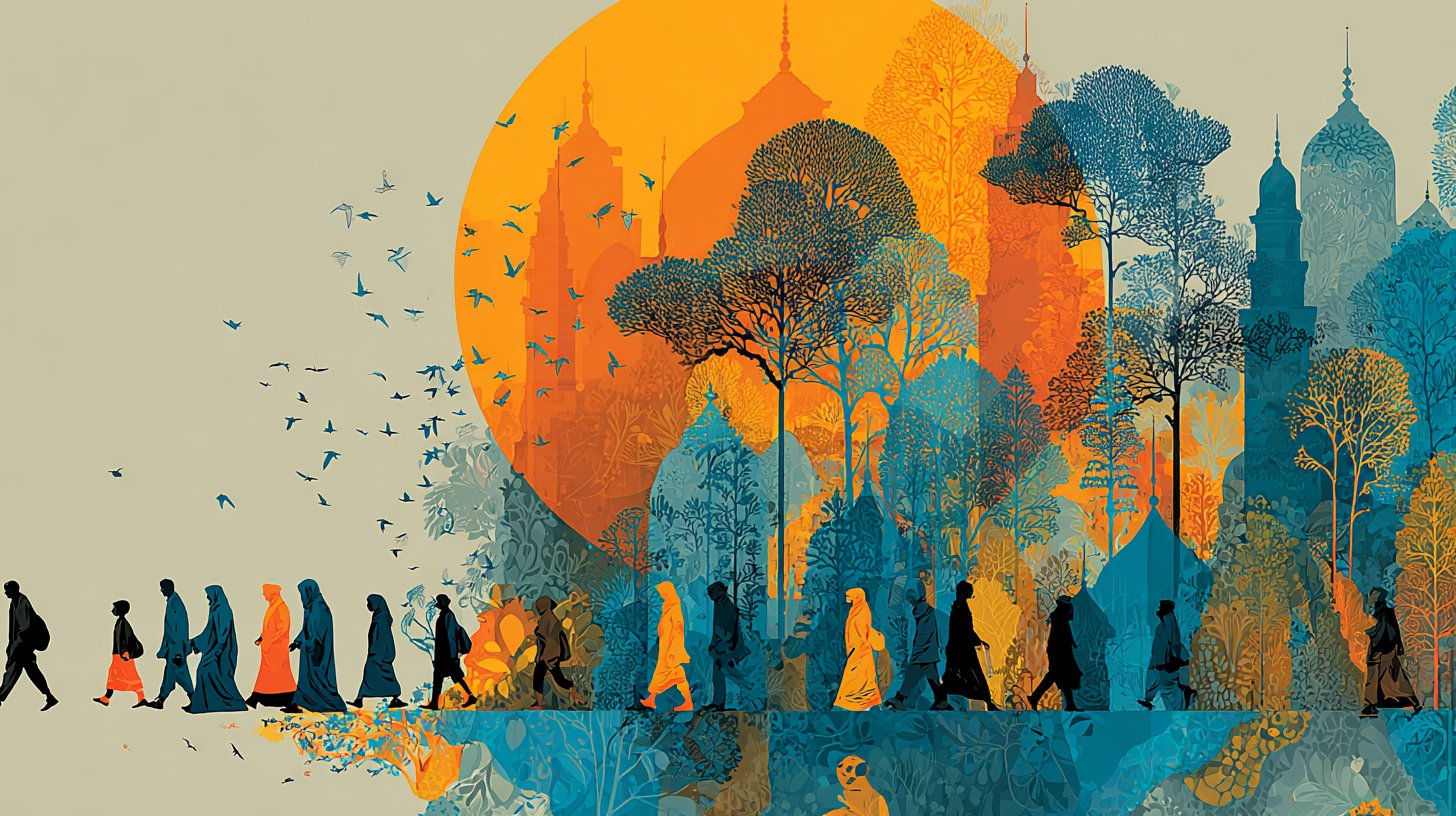 Karte aus verschiedenen Küchen, die Globalisierung symbolisierend.