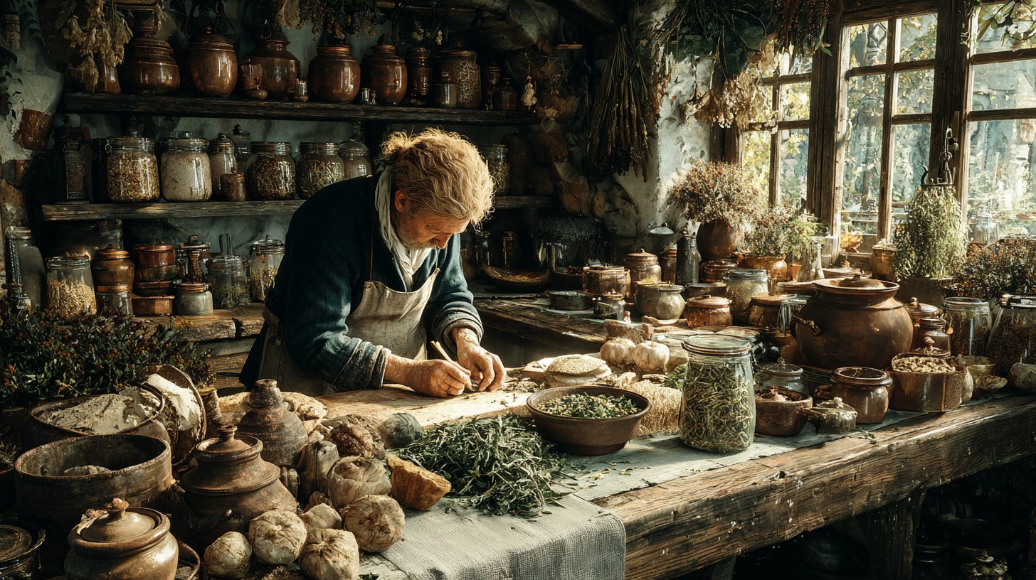 Gemütliche Küche mit saisonalen, lokalen Zutaten.