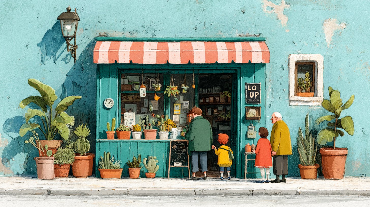 Einladendes Geschäft mit freundlichen Händlern und einzigartigen Produkten.