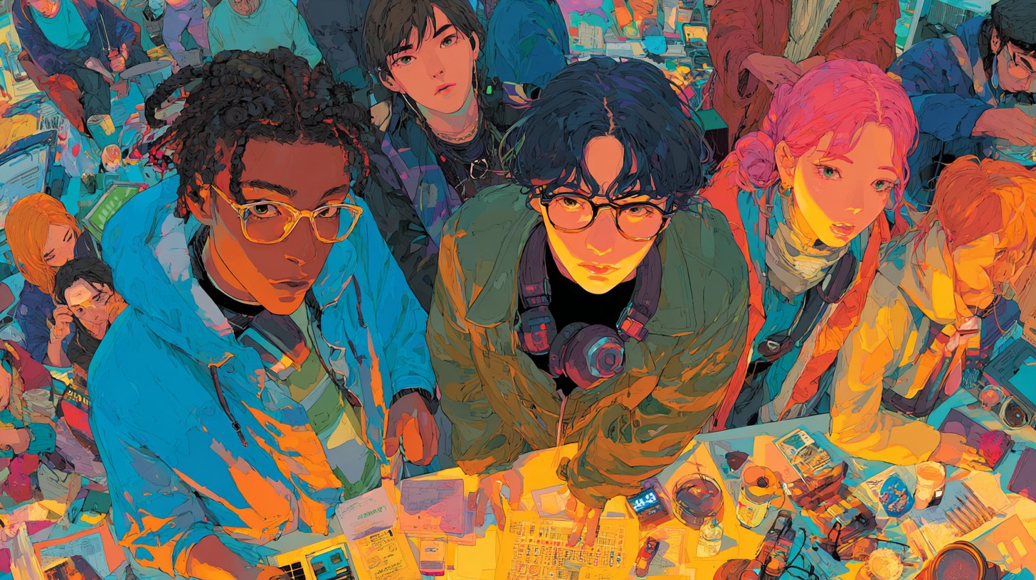 Ein aufbauendes Mentoring zwischen zwei Musikern in einem kleinen Konzert.