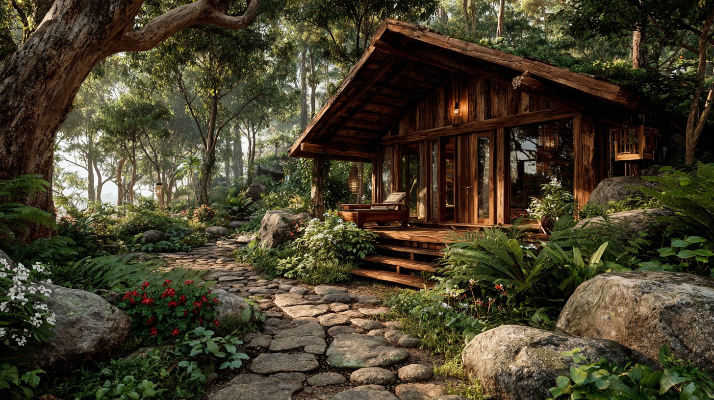 Eine einladende, umweltfreundliche Unterkunft in der Natur.