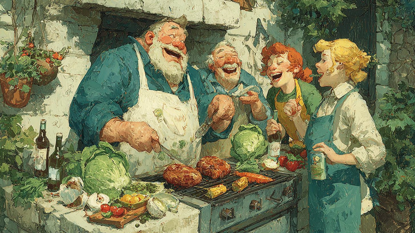 Quand les végétariens grillent : un dilemme humoristique