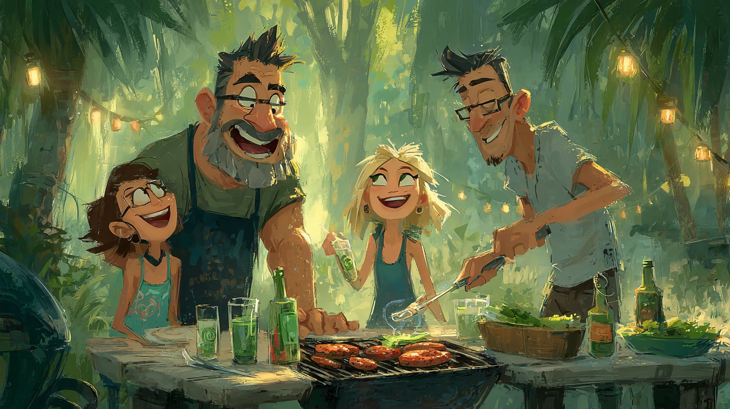 L'humour aide lors d'une soirée barbecue