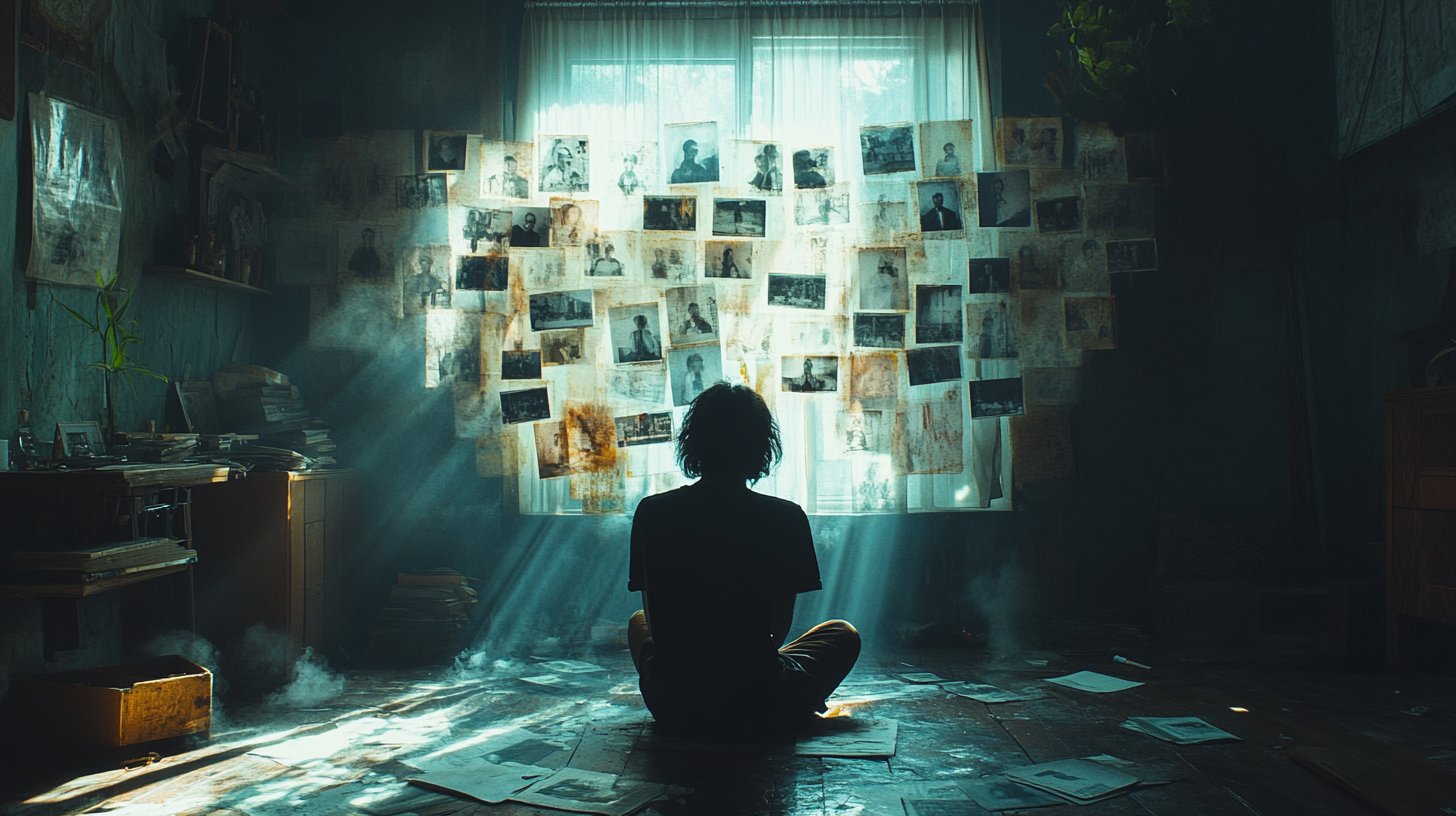 Solitude entourée de souvenirs qui s'estompent.