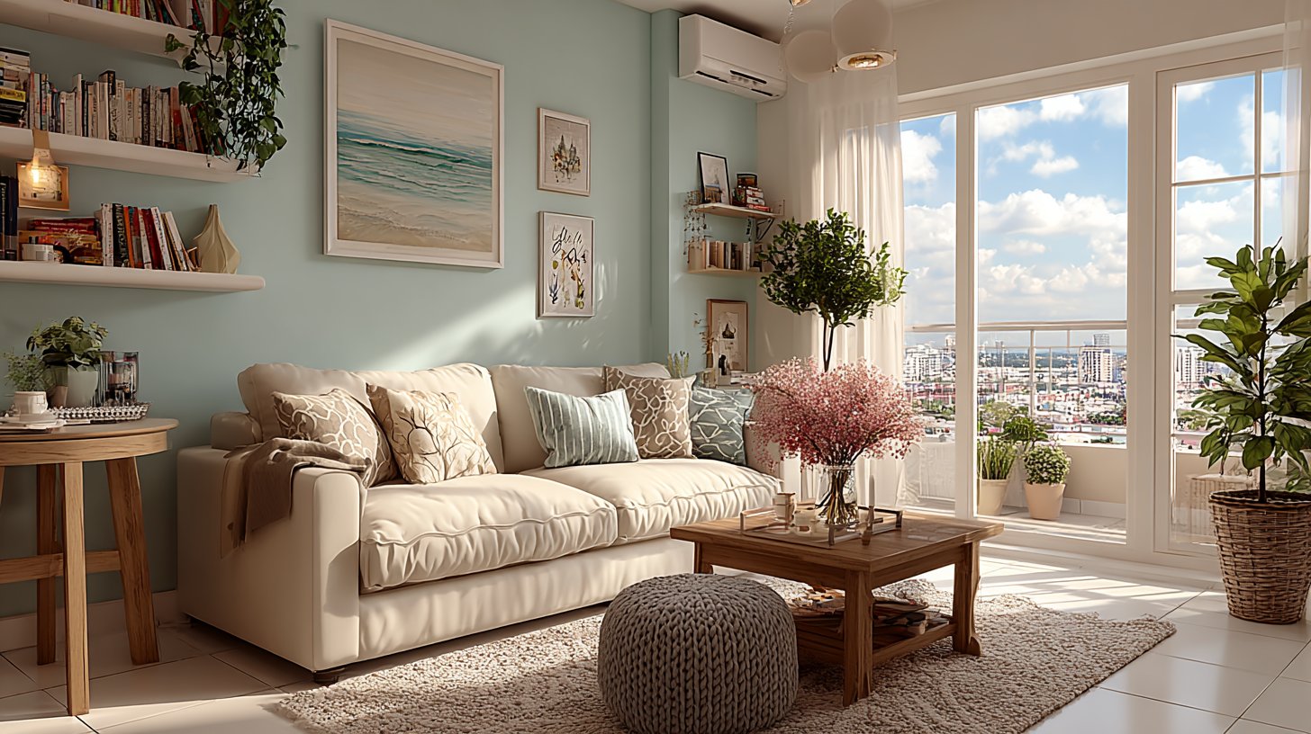 Kleine Wohnung, die Funktionalität und Stil harmonisch verbindet.