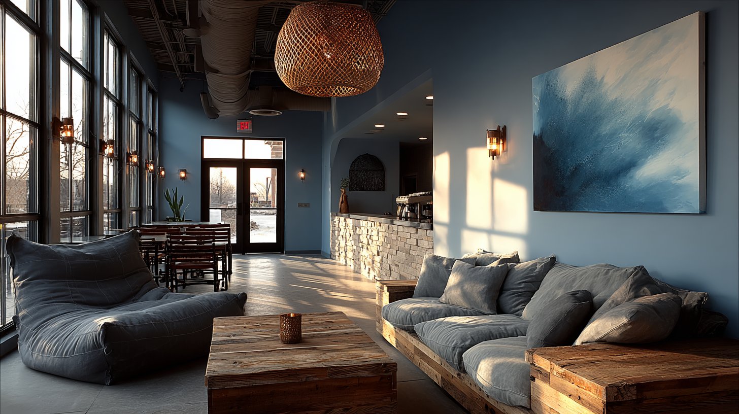 Warmer Raum in beruhigenden Farbtönen für einladende Atmosphäre.