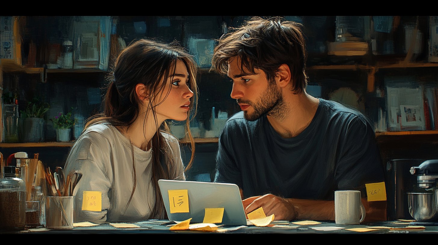 La crítica llena la cocina, reflejada en sus caras frustradas.