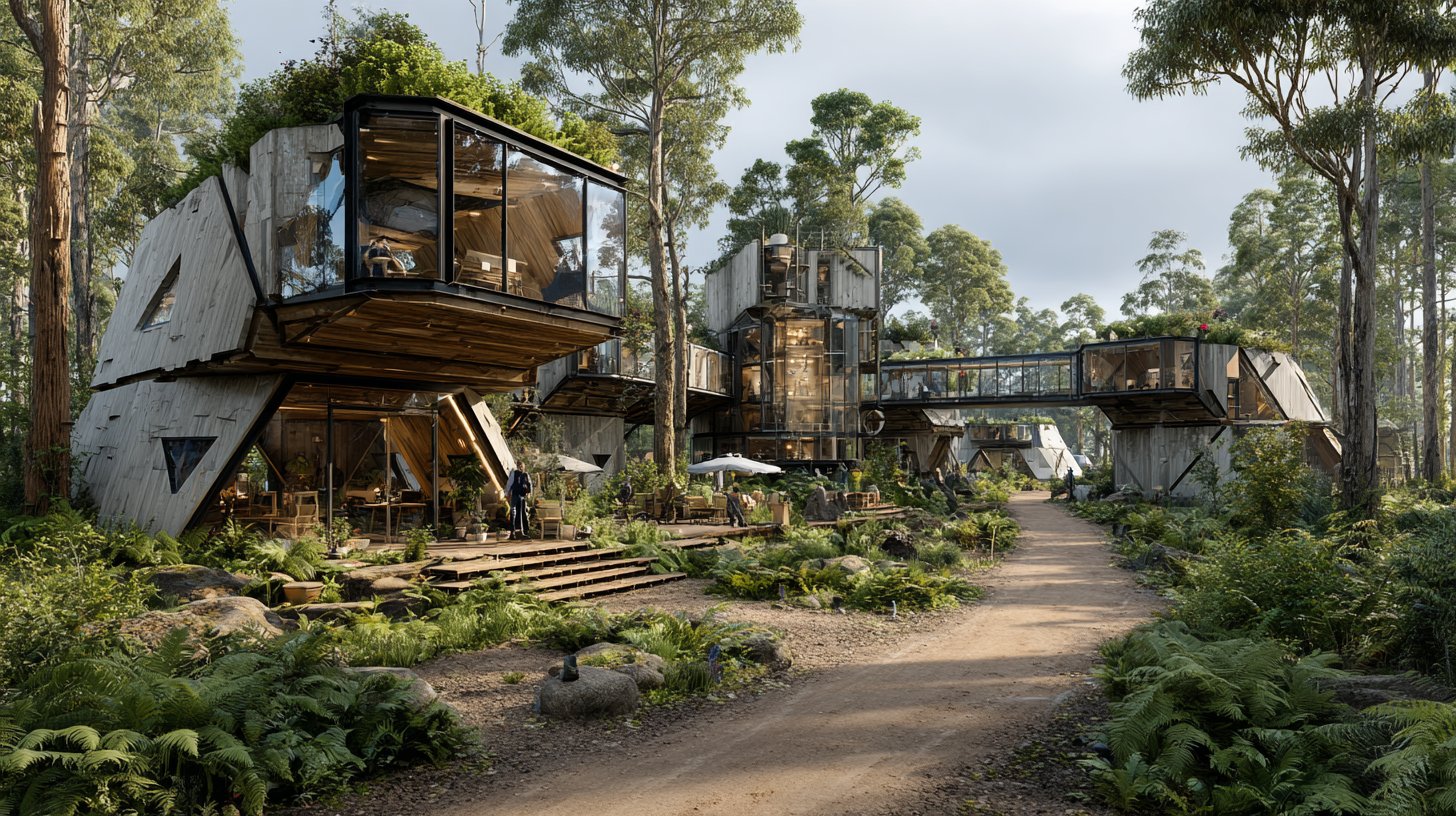 Innovative Wohnkonzepte mit ökologischen Strukturen und Gemeinschaftsgärten.