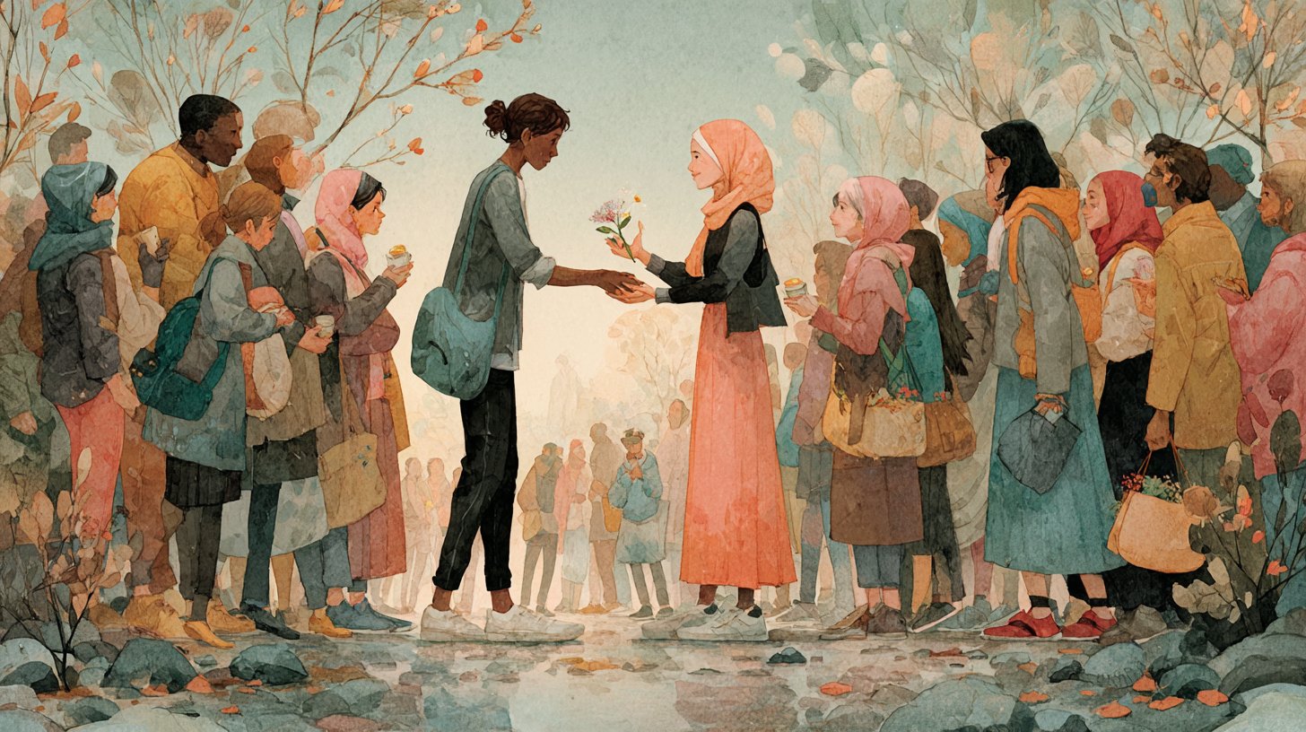 Verbreitung von Freundlichkeit