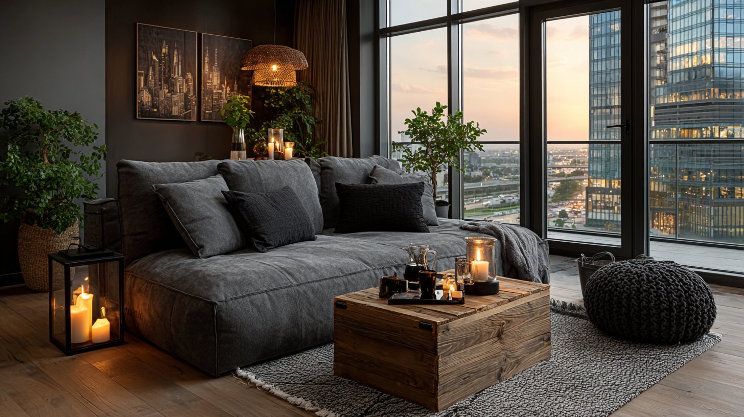 Ein innovativer Raum mit multifunktionalen Möbeln für kleine Räume.